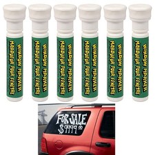 6 X Washable Window Markers White Paint Pens Glass Erasable Auto Tire Windshield