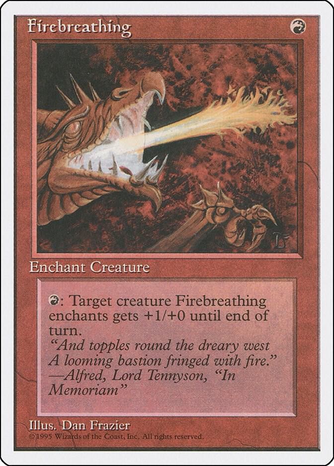 Firebreathing Fourth Edition Magic The Gathering MTG Card 1995 Near Mint