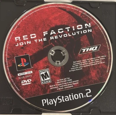 Red Faction (Sony PlayStation 2 PS2, 2002) - Disc Only - Image 1 of 2