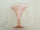 RARE PINK DEPRESSION FOSTRIA GLASS VERSAILLES FAN VASE (approx 8.75" tall)
