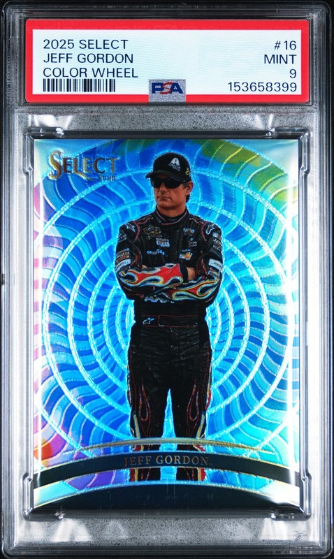 2025 PANINI SELECT NASCAR COLOR WHEEL #16 JEFF GORDON PSA 9