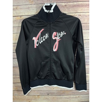 Volcom Stone Diner Full Zip Black Track Jacket Mens Size XS