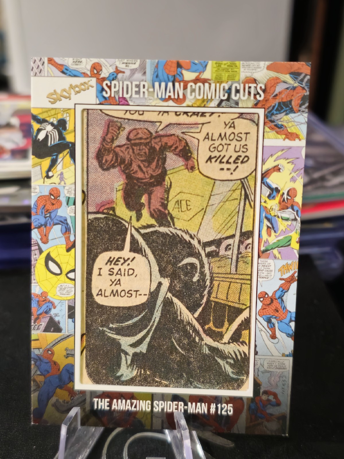 Spider-Man #CCA-MBSM375 Marvel 2022 Metal Universe Spider-Man Comic Cuts Autograph trading card — raw and PSA graded price guide