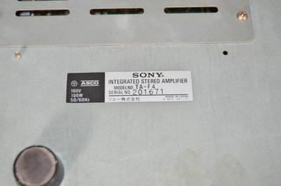 Sony TA-F4 Stereo Integrated Amplifier Silver Working Excellent | eBay