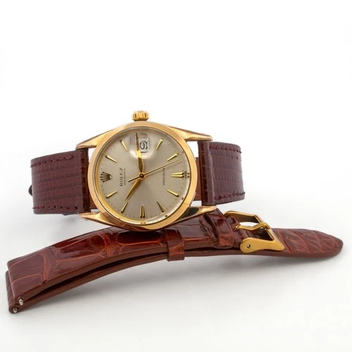 Vintage 1952 Rolex Oysterdate Precision 6694 - 34mm Champagne Dial