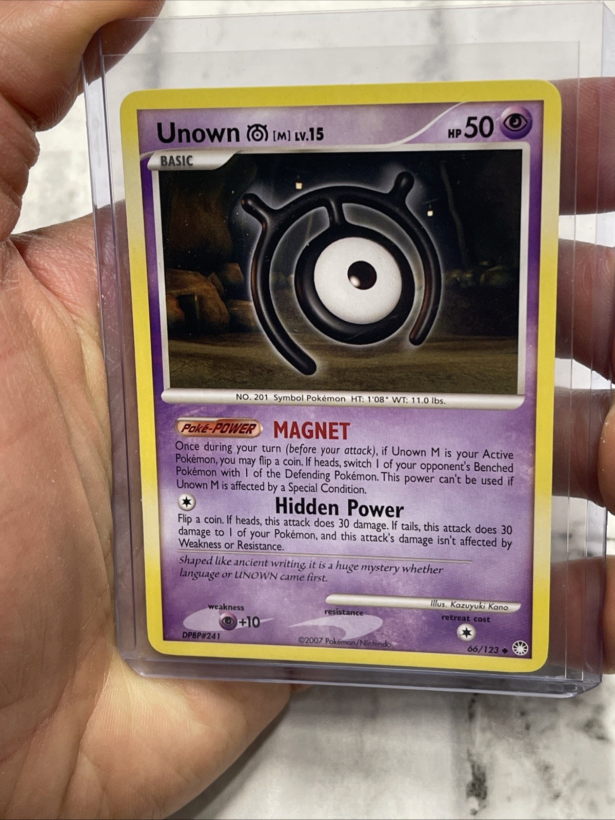 Pokemon Unown [M] 66/123 Mysterious Treasures Uncommon NM/MT Nintendo Pokémon