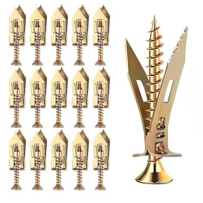 Drilling Drywall Anchors, 50Pcs Plated Carbon Steel Fasteners, Drill Wall Anc...