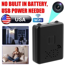 For Home WiFi Camera Mini Remote View Night Vision Motion Alert 128GB