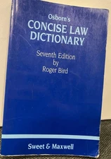 Osborn's Concise Law Seventh Edition By Roger Bird Sweet & Maxwell Paperback