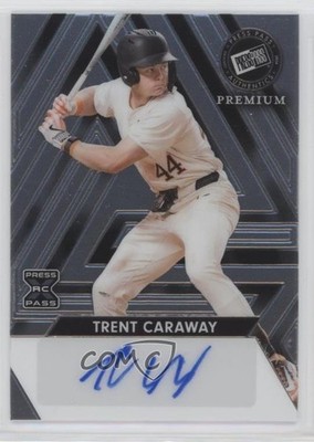 2024 Leaf Press Pass Premium 142/199 Trent Caraway #BA-TC1 Auto 8d2