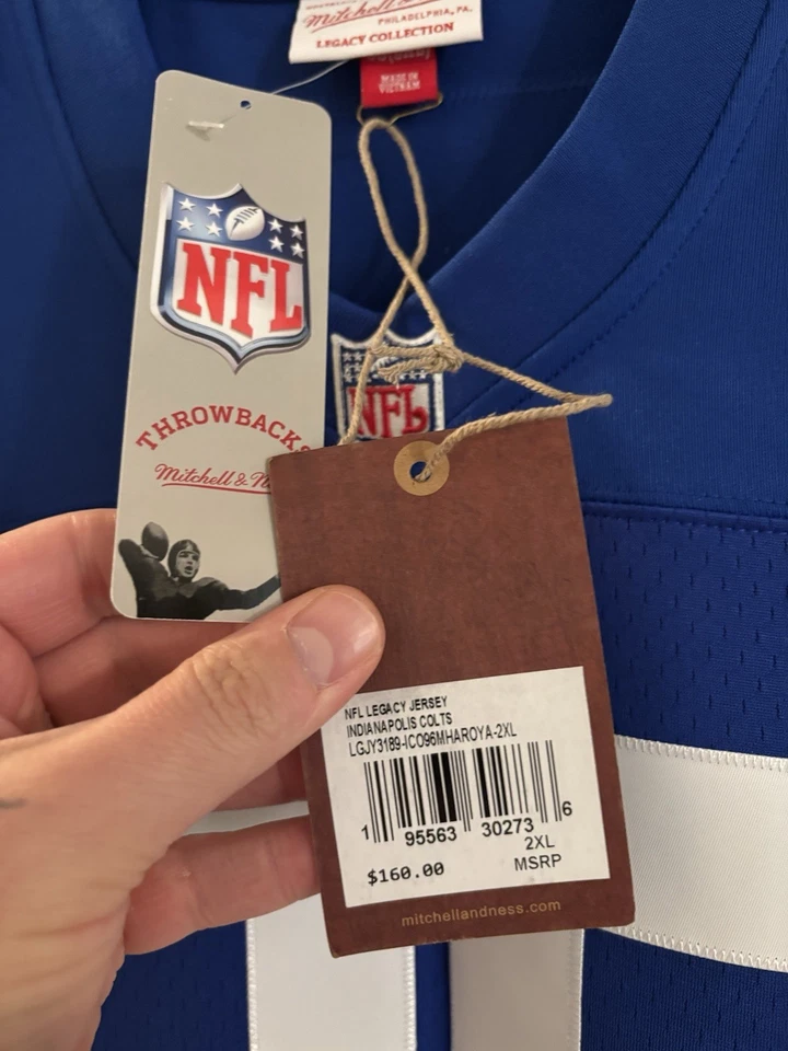 Camiseta para hombre Indianapolis Colts Marvin Harrison Mitchell & Ness NFL Legacy 2XL Foto 4 de 4