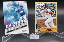 2022 Panini Absolute By Storm Pete Alonso #BYS-3 & Topps #T87-76