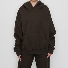 Heavyweight French Terry Hoodie Charcoal Unisex Medium Made In Los Angeles