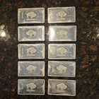 Quantity 10, 1oz  USA American Buffalo .999 Fine Aluminum Nickel Finish.