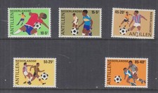 NETHERLANDS ANTILLES, 1985 Football set of 5, mnh.