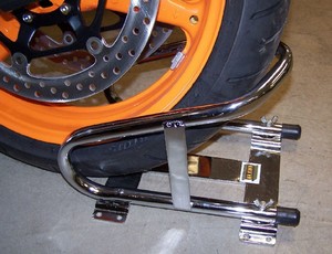 Rack Em Stainless Steel Motorcycle Wheel Chock Ra 17s Ebay