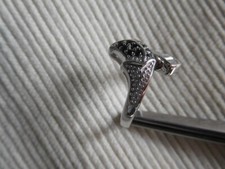 Bague Vintage En Argent 925 Avec Onyx Noir - Taille 50, Design Simple Et élégant