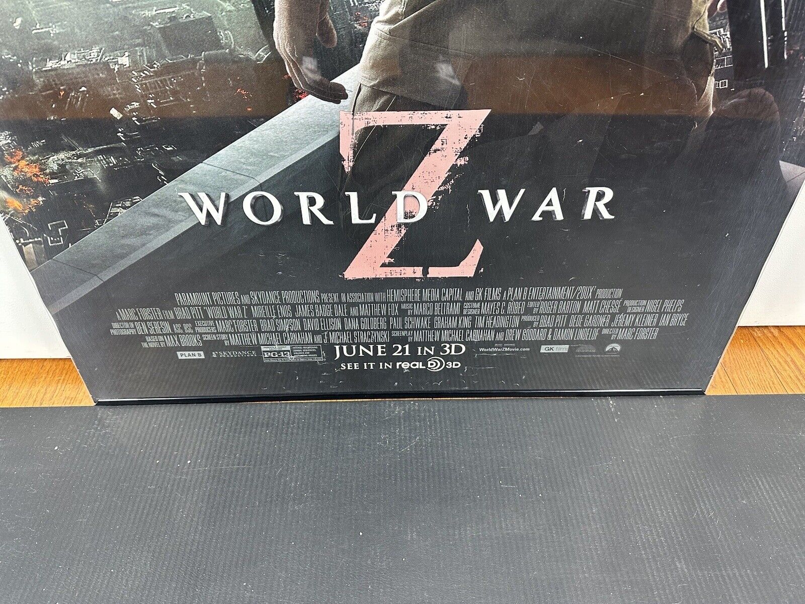 WORLD WAR Z MOVIE POSTER 2 Sided ORIGINAL INTL 27x40 BRAD PITT