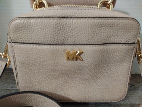 MICHAEL KORS Alabaster Rosa Kugelleder Gitarrengurt Umhängetasche Geldbörse Neu - Bild 4 von 10