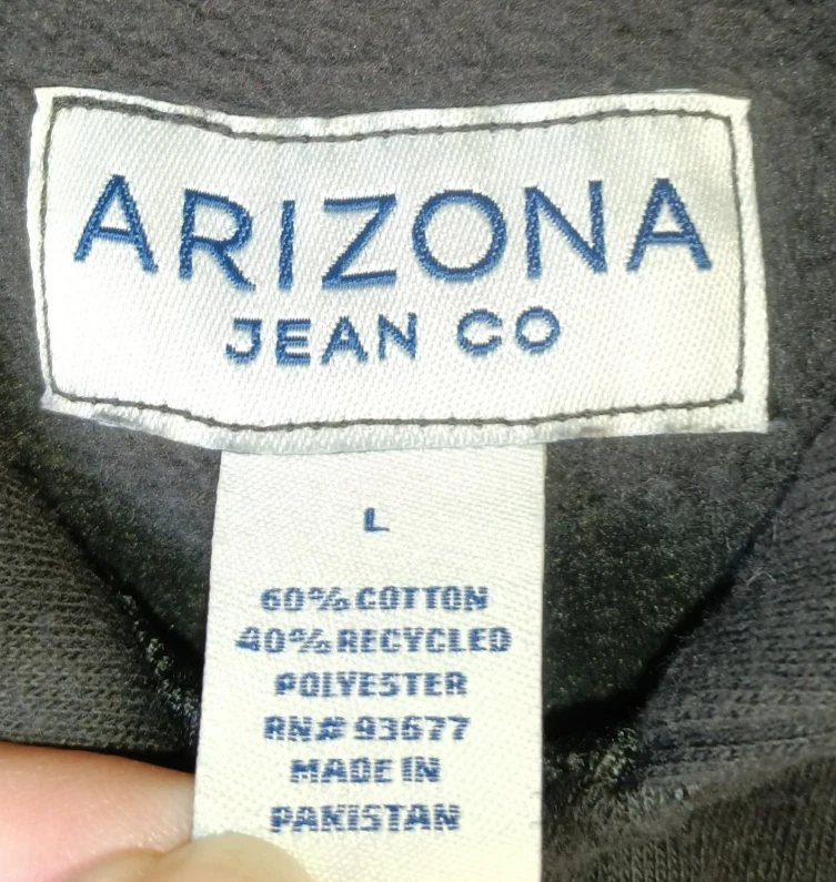 Jaqueta de lã Arizona Jean Company zíper completo forrada Sherpa preta feminina grande - Imagem 3 de 4