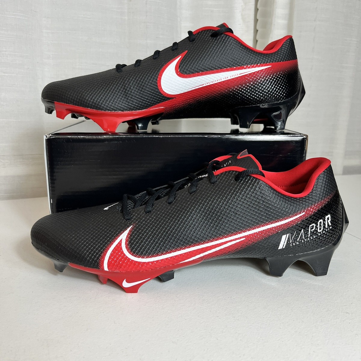NIKE VAPOR EDGE SPEED 360 FOOTBALL CLEATS Men Size 15 BLACK