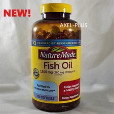 Nature Made Fish Oil 1200 mg 360 mg OMEGA-3 300 Liquid Softgels