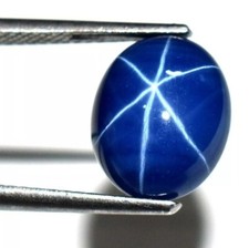 Natural Blue Star Sapphire 10.00 Ct Certified Oval Cabochon Loose Gemstone