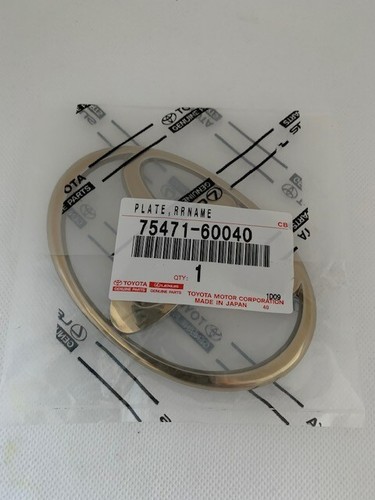 NEW OEM Toyota Land Cruiser J100 REAR GOLD Logo Emblem 75471-60040 - Afbeelding 3 van 5