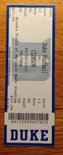 2023 Duke Blue Devils vs Clemson Tigers Football Ticket Stub Creased