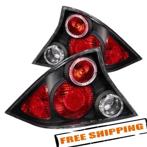 安佐 221046 透明镜头/黑色外壳光环尾灯适用于 01-03 本田思域 2DR — 第 2/4 张图片