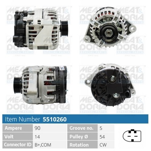 54 CV Alternatore per SMART Fortwo Cabrio 451 0.8 CDI KW 40 CV 54 - Foto 1 di 1
