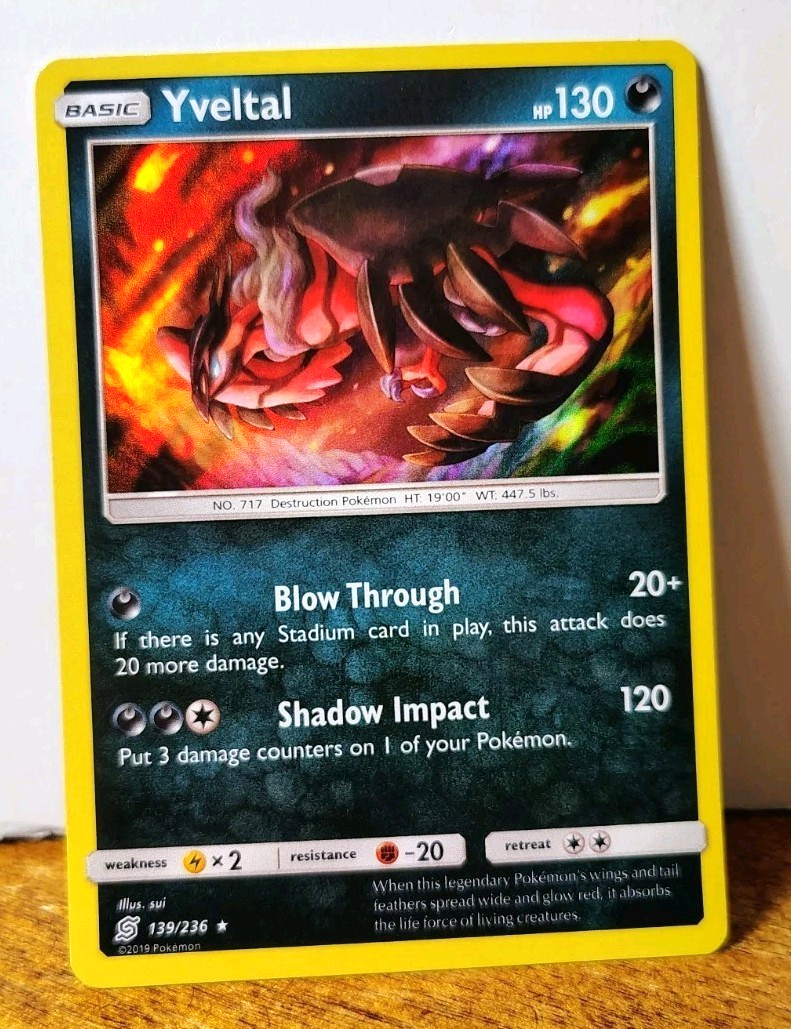 POKEMON YVELTAL 139/236 HOLO RARE UNIFIED MINDS LP