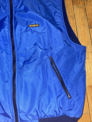 OshKosh Men's Size L Blue Lined Winter Vest Vintage - Picture 5 of 11