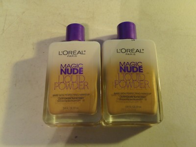 2 bottle lot LOREAL MAGIC NUDE LIQUID POWDER PERFECTING MAKEUP 318 NATURAL BUFF