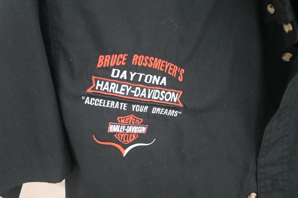 Camisa de Trabajo Harley Davidson Daytona Bruce Rossmeyer (RIP) Talla L Personal Bordada Foto 2 de 4