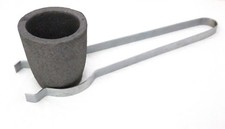 Clay Graphite Crucible Cup For Furnace -Torch Melting With Flask Tongs