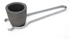 Clay Graphite Crucible Cup For Furnace -Torch Melting With Flask Tongs