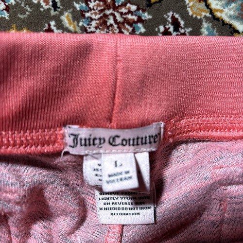 Pantalones Cortos Grandes Juicy Couture Adultos Rosa Chándal Bolsillos Logo Recortado - Imagen 4 de 13