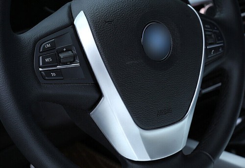 Steering Wheel Sheet Panel Cover Trim For BMW X3 F25 X4 F26 2014-16 Matte Silver - Picture 4 of 7