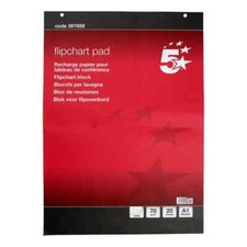 Image of 5 Star Easy Office Supplies A1 40 Sheets Flipchart Pad Perforated
