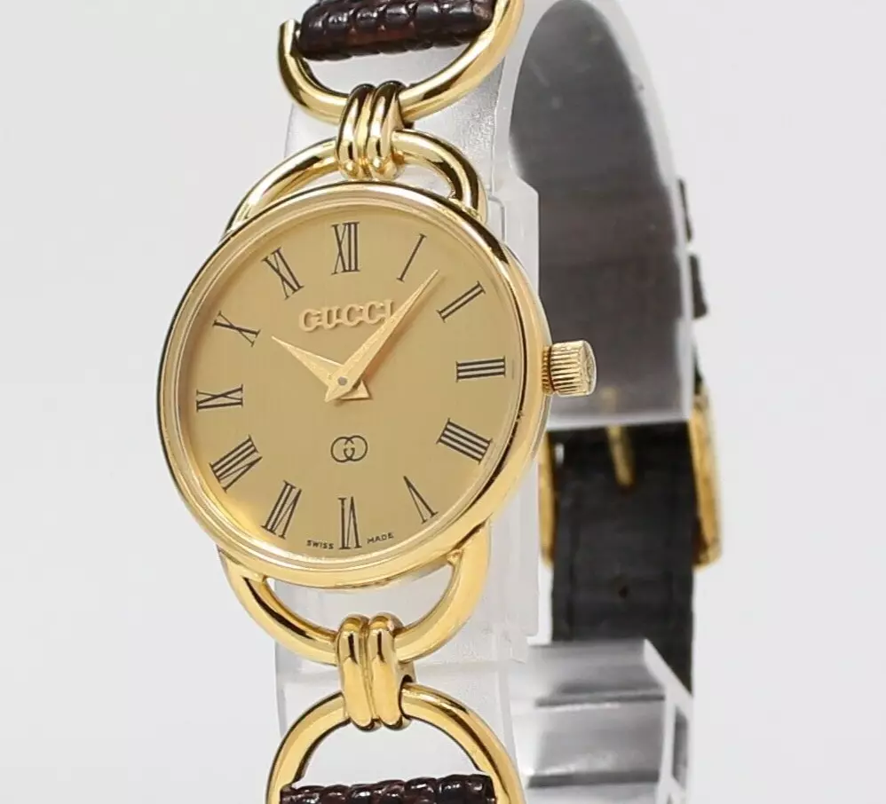 [Presque comme neuve] Montre femme vintage GUCCI 6000L 23mm cadran romain doré quartz