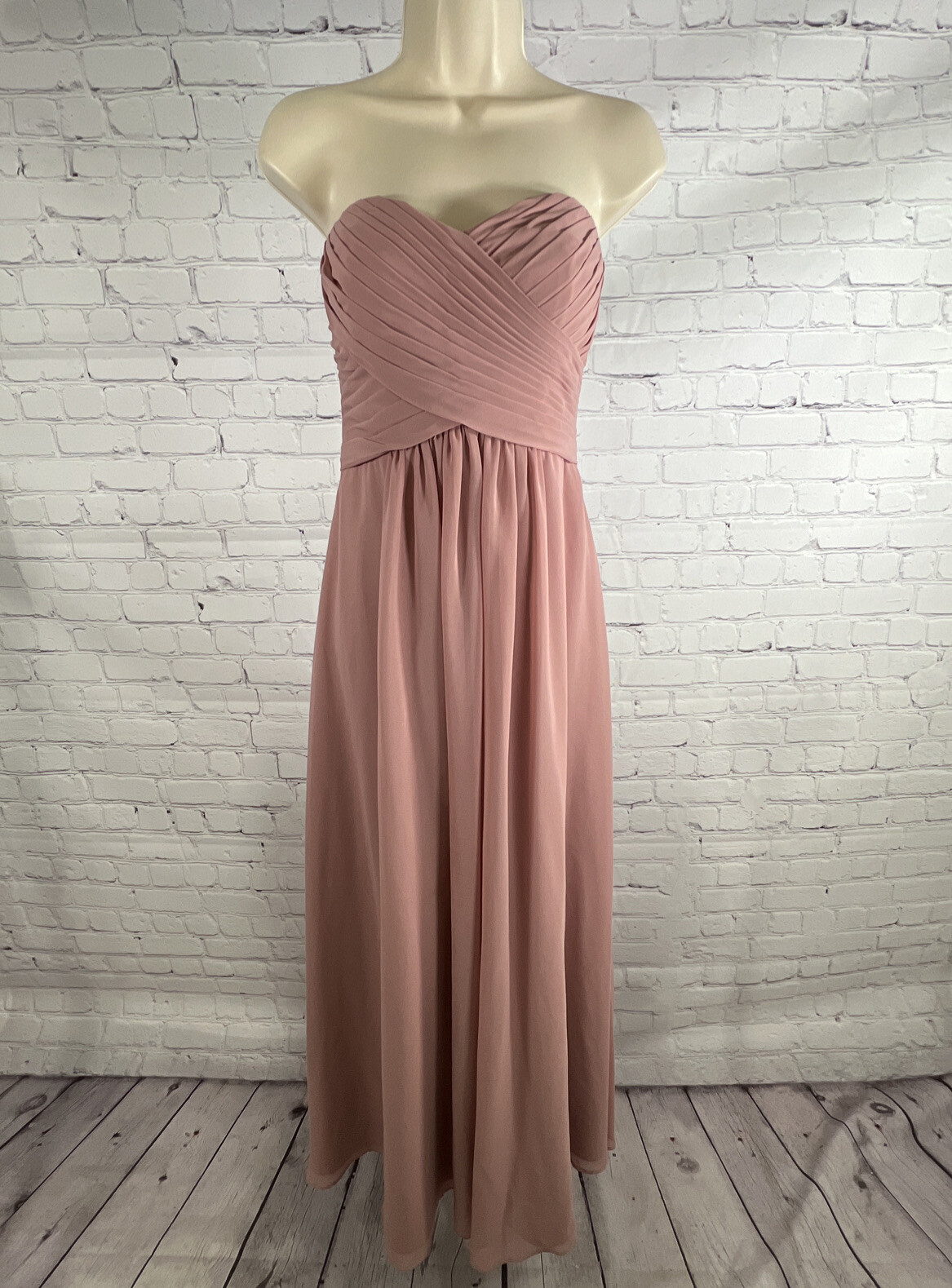 Azazie Davis Vintage Rose Layered Sweetheart Strapless Bridesmaid Dress  Size A6 | eBay