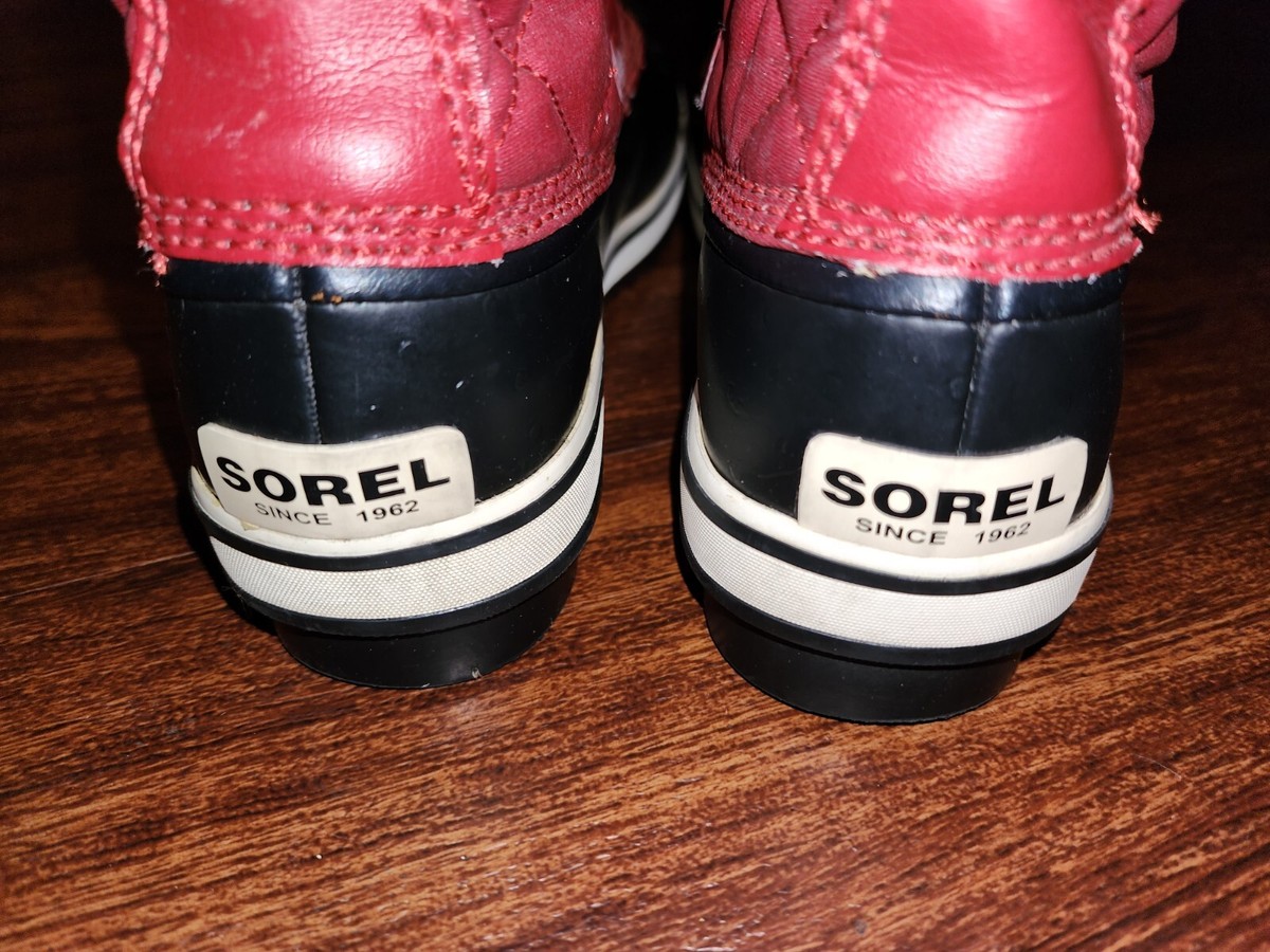 Sorel Tofino Red Quilted Waterproof Winter Boots Mens 10.5 Tall Faux Fur Trim Sorel Tofino Winter Boots for Women for sale | eBay main image 2