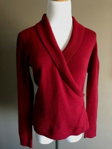 red wrap sweater