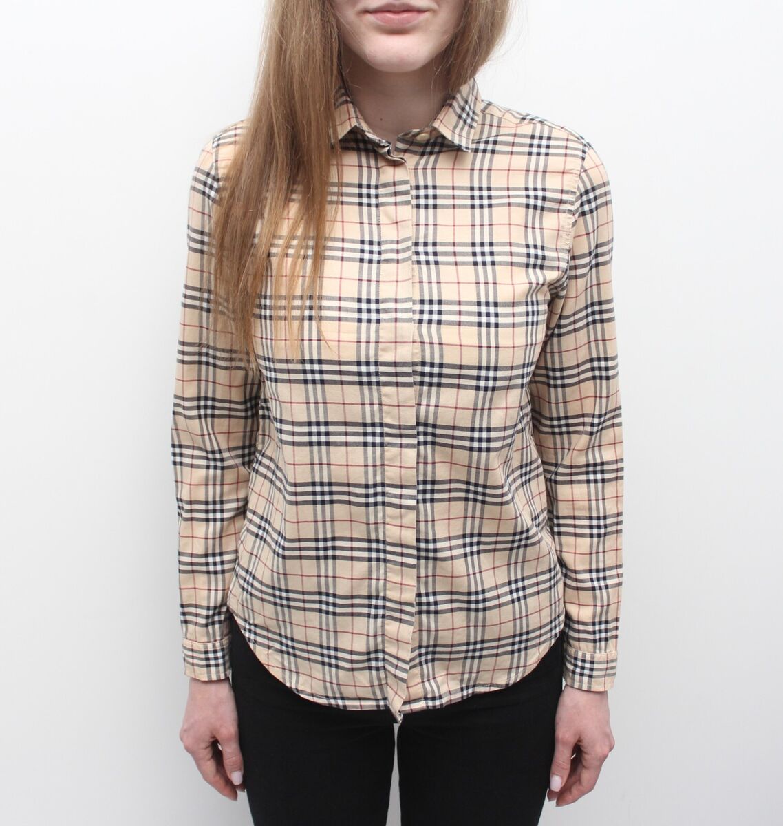 Women's BURBERRY London Nova Check Cotton Shirt Button-Up Women's BURBERRY London Nova Check Cotton Shirt Button-Up
