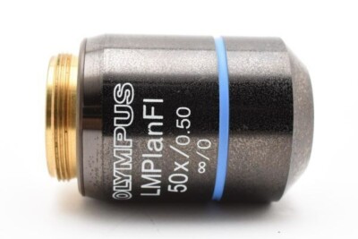 Olympus LMPlanFl 50x/0.50 ∞/0 Microscope Objective Used Olympus LMPlanFl 50x/0.50 ∞/0 Microscope Objective Used
