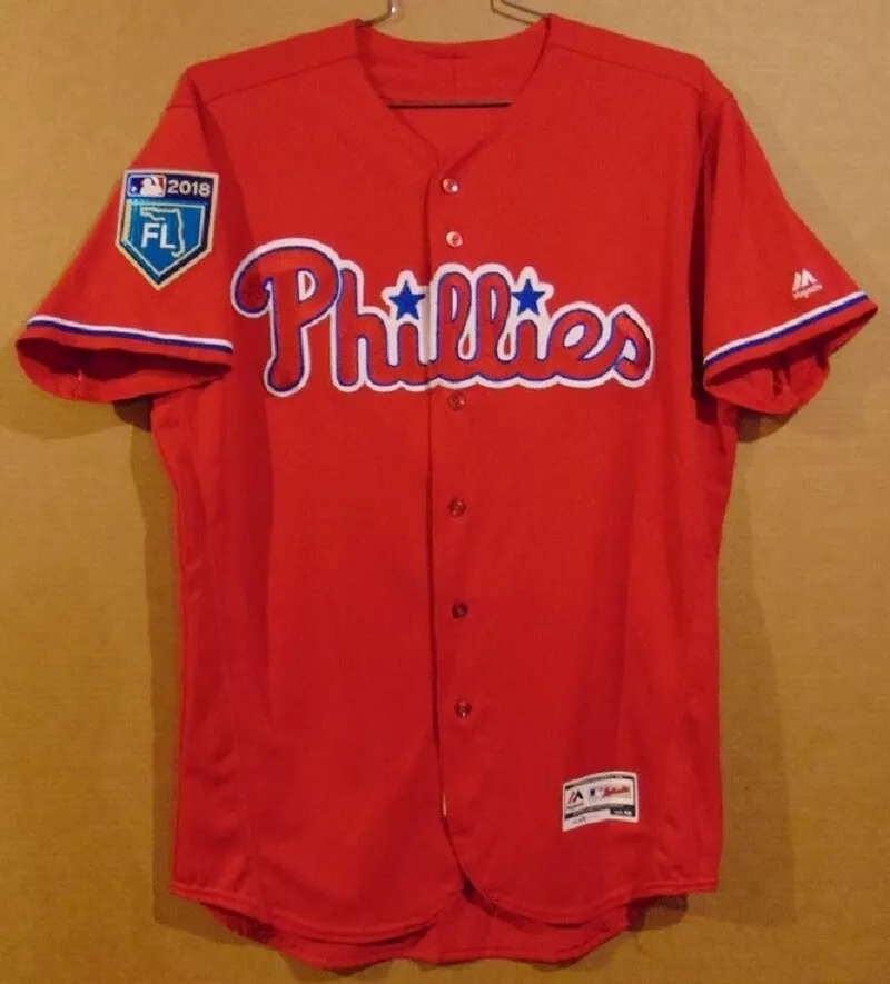 PHILADELPHIA PHILLIES #92 RED SPRING TRAINING 2018 JERSEY and CAP