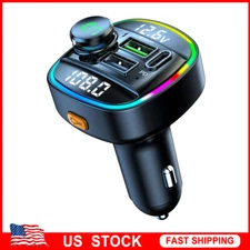 Bluetooth 5.0 Car Wireless FM Transmitter Adapter USB PD Charger NEW