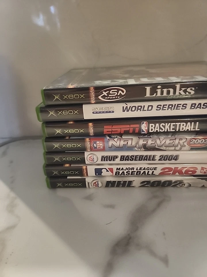 Lote de 7 juegos originales Xbox deportes baloncesto béisbol fútbol hockey golf Foto 3 de 4
