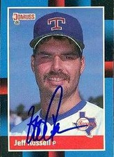 Jeff Russell autographed Baseball Card (Texas Rangers) 1988 Donruss #531
